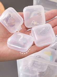 5 piezas transparente Bolsa de almacenaje portátil Bolsa de almacenamiento de joya - transparente - Ver 2