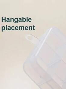 1入組10格透明塑料可拆卸耳環首飾盒，多格 - 白色 - 查看 3