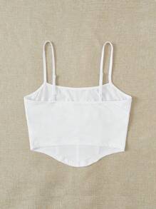 SHEIN EZwear Solid Bustier Cami Top - White - View 2