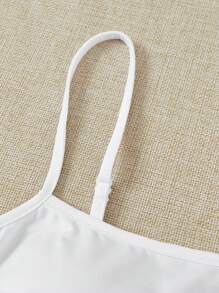 SHEIN EZwear Solid Bustier Cami Top - White - View 3