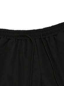 Manfinity Mode 男士馬印花拼接邊POLO衫和腰部抽繩短褲 - 彩色 - 查看 4