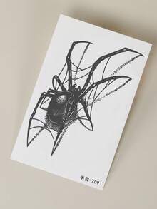 STARTTOOS Tatuaje temporal de gran flor para el brazo, diseño sexy de araña para las caderas, a prueba de agua y resistente a las manchas durante 1-2 semanas, con ingredientes naturales de plantas, adecuado para el pecho, la cintura, el abdomen, el muslo, el hombro, el cuello, la clavícula, ideal para festivales de música, San Valentín, carnaval, regalos de fiesta DIY - Azul - Ver 7