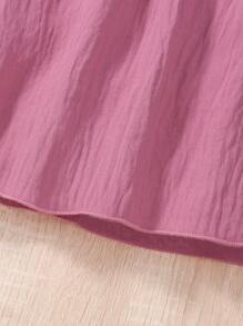 Toddler Girls Solid Cami Dress - Pink - View 5