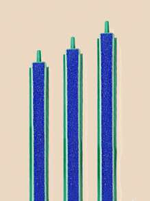 1入藍色魚缸氧氣石,適用於魚缸 - 藍色 - 查看 3