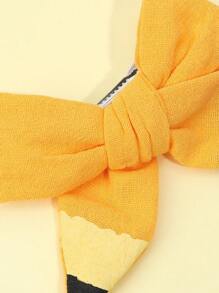 2pcs Girl Bow & Pencil Decor Alligator Hair Clip For Hair Decoration For Back To School