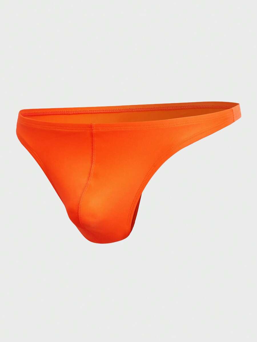 Manfinity Hombres Calzoncillo de natación unicolor - Naranja - Ver 1
