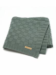 1 Chữ Cho Bé Miếng Dán Trang Trí Trái Tim & Họa Tiết Kẻ Sọc Cổ Quấn Chăn Cho Cuộc Sống Hàng Ngày - Màu xanh lá cây đậm - Xem 1