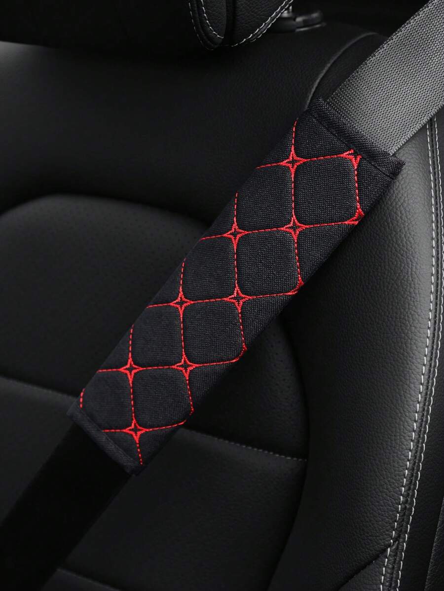 MEIKAXIU 1入組透氣滌綸汽車安全帶套