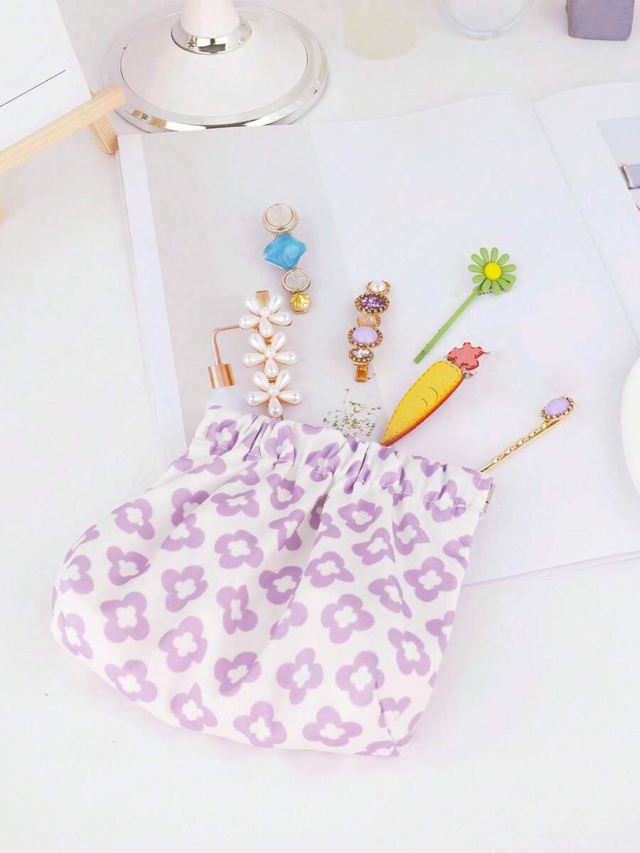 Bolso de maquillaje con diseño con cordón - Multicolor - Ver 1