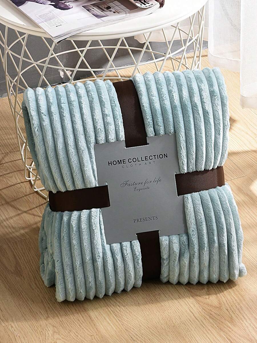 1pc Solid Color Fuzzy Pet Blanket For Dog And Cat For Winter - Dusty Blue - View 1