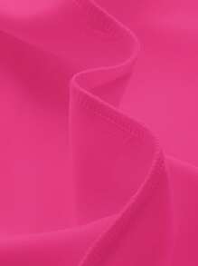 SHEIN MOD Pantalones rectos unicolor con costura delantera - Rosa Fucsia - Ver 4