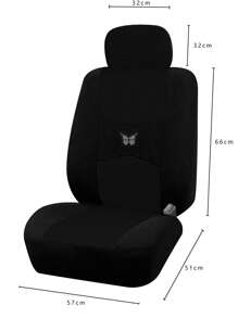 1pc Butterfly Pattern Polyester Car Seat Cover - Multicolor - View 3