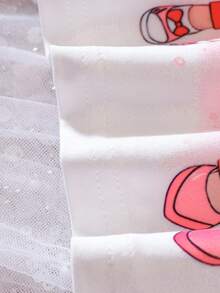 Baby Girl Figure & Letter Graphic Tee Dress - White - View 7