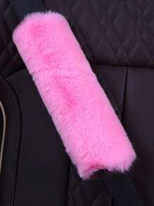 Car Seat Belt Cover Set, Anti-Chafe Shoulder Pads Seat Belt Protector Decorative Accessories - Pink - View 5