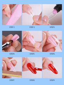 Instantly Upgrade Your Look with 120pcs Long Coffin Transparent Fake Nail For Home DIY Nail Salon Nail Extension - Clear - View 4