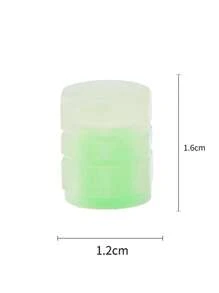 4pcs ABS Glow In The Dark Car Tire Valve Cap - Green - View 5