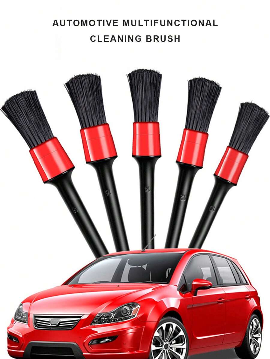5入組ABS汽車清洗刷 - 黑色 - 查看 1