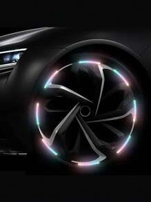 20入組圖案PVC車輪反光貼紙 - 彩色 - 查看 4