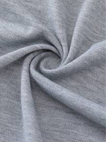 Manfinity Homme Áo thun có cổ Nam Nút phía trước Tương phản ràng buộc Sọc ca rô Giải trí - Xám - Xem 5