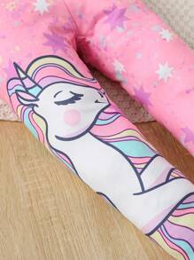 Young Girl Unicorn Print Leggings - Pink - View 3