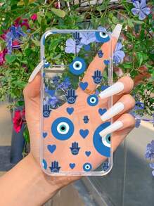 Blue Evil Eye Pattern Phone Case