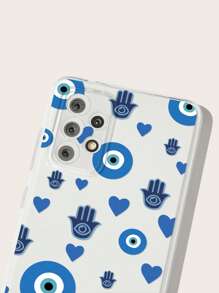 Blue Evil Eye Pattern Phone Case