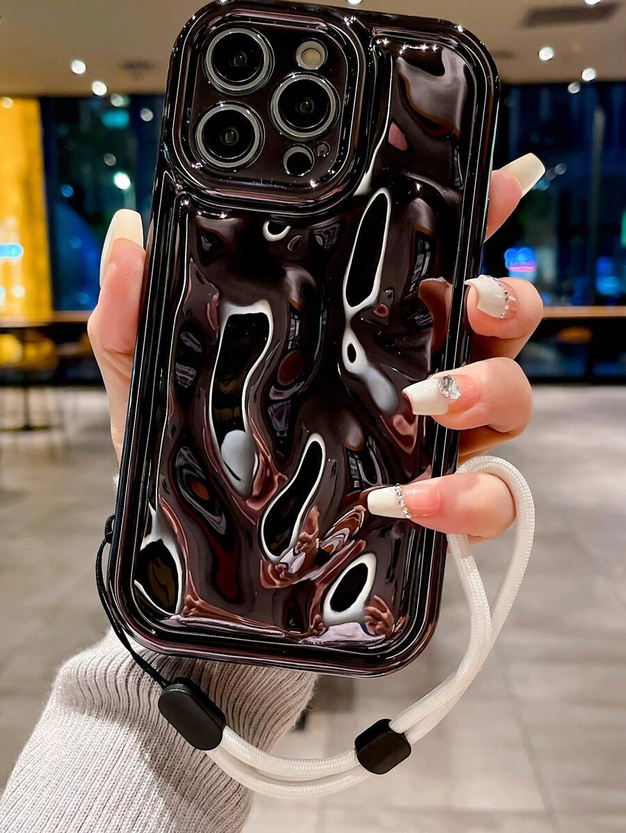 Waterproof Phone Case With Lanyard - Black - View 1