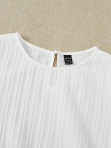 Soleia Solid Knot Hem Batwing Sleeve Blouse