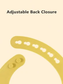 Bộ 2 chiếc yếm ăn dặm bằng silicon chống thấm nước, dễ vệ sinh, có thể điều chỉnh ngẫu nhiên, dùng cho bé ăn hàng ngày - Màu vàng - Xem 5