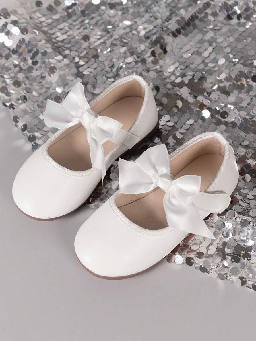 Chicas Zapatos mary jane con diseño de lazo para exterior - Blanco - Ver 1