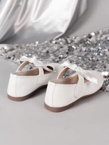 Chicas Zapatos mary jane con diseño de lazo para exterior - Blanco - Ver 2