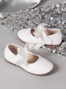 Chicas Zapatos mary jane con diseño de lazo para exterior - Blanco - Ver 5