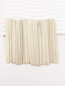 Waxing Applicator Sticks,50Pcs Eyebrow Wax Stirring Stick Wooden Craft Sticks Wax Spatulas Applicator For Face And Small Hair Removal Sticks - Beige - View 1