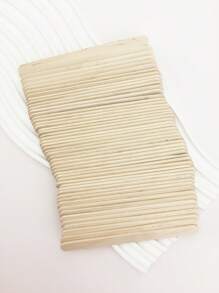 Waxing Applicator Sticks,50Pcs Eyebrow Wax Stirring Stick Wooden Craft Sticks Wax Spatulas Applicator For Face And Small Hair Removal Sticks - Beige - View 2