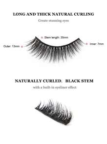 Lashtalk 5 cặp lông mi giả mắt mèo 3D - màu đen - Xem 3
