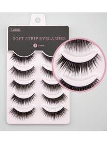Lashtalk 5 cặp lông mi giả mắt mèo 3D - màu đen - Xem 4