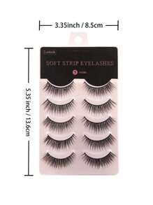 Lashtalk 5 cặp lông mi giả mắt mèo 3D - màu đen - Xem 5