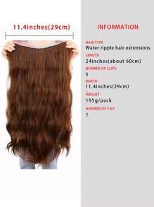 Clip In Long Curly Synthetic Hair Extension - Light Brown - View 3