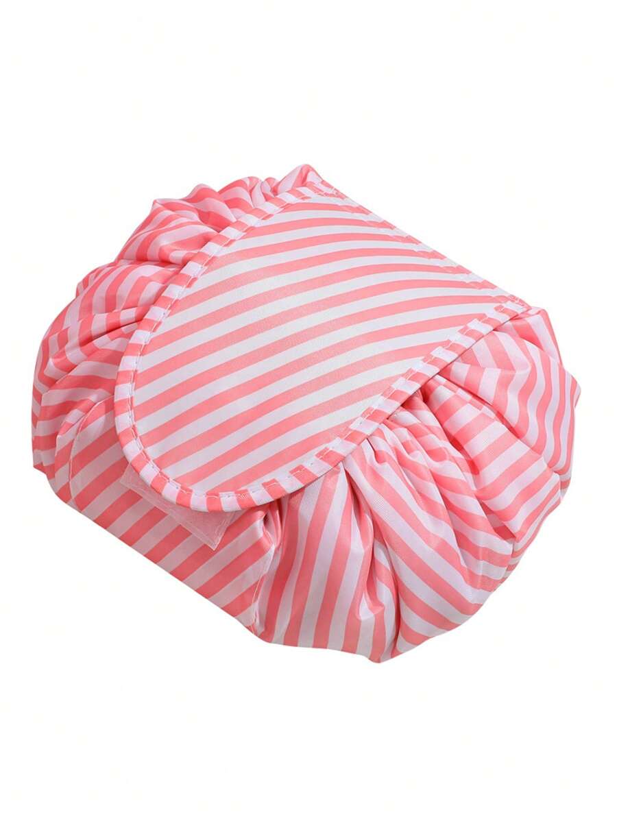 Sọc Dây Rút Thiết Kế Túi Trang Điểm, 1 Vòng Dây Rút Túi Đựng Mỹ Phẩm Bảo Quản Trang Điểm Tổ Chức Trang Điểm - Nhiều màu - Xem 1