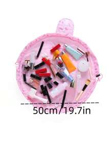 Sọc Dây Rút Thiết Kế Túi Trang Điểm, 1 Vòng Dây Rút Túi Đựng Mỹ Phẩm Bảo Quản Trang Điểm Tổ Chức Trang Điểm - Nhiều màu - Xem 3