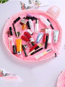 Sọc Dây Rút Thiết Kế Túi Trang Điểm, 1 Vòng Dây Rút Túi Đựng Mỹ Phẩm Bảo Quản Trang Điểm Tổ Chức Trang Điểm - Nhiều màu - Xem 5