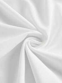 SHEIN MOD 素色胸部褶皺吊帶連衣裙 - 白色 - 查看 4