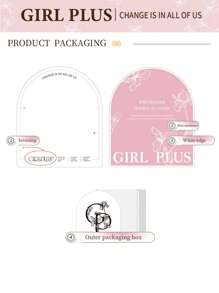 轉換你指甲片帶10入組長款棺材花朵裝飾全覆蓋假指甲套裝 - 紅白色 - 查看 3