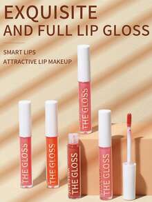 Julystar 保濕唇彩,持久防水液體口紅水光澤度唇釉唇妝 - 橘色 - 查看 5