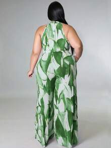 Hơn In Toàn bộ Áo liền quần ống rộng - màu xanh lá - Xem 2