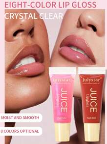 Julystar 持久液體口紅,不粘杯子保濕水潤光澤唇彩濕質感紋理唇膏 - 咖啡棕 - 查看 5