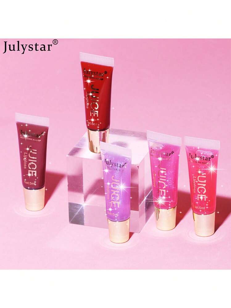 Julystar 持久液體口紅,不粘杯子保濕水潤光澤唇彩濕質感紋理唇膏 - 咖啡棕 - 查看 6