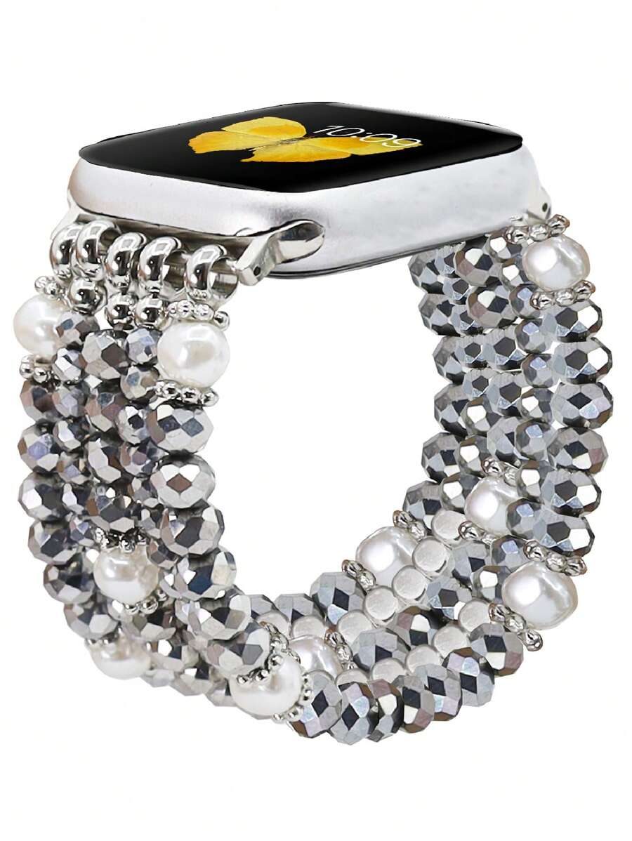 Dây đeo đồng hồ trang trí hạt tương thích với Apple Watch - Nhiều màu - Xem 1