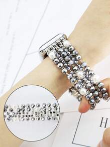 Dây đeo đồng hồ trang trí hạt tương thích với Apple Watch - Nhiều màu - Xem 3