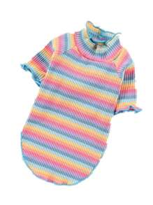 1 Áo Thun Họa Tiết Sọc Cho Thú Cưng, Vải Dệt Kim Dễ Thương Quần Áo Thú Cưng Mềm Cho Thú Cưng - Nhiều màu - Xem 3